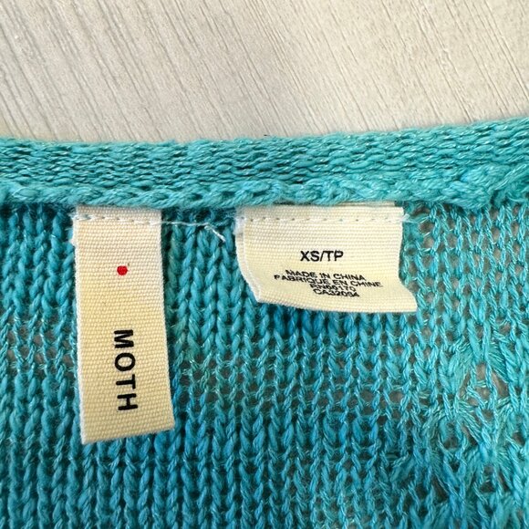 Anthropologie Moth Duster Sweater, Knitted Ombre Blue - Picture 2 of 4